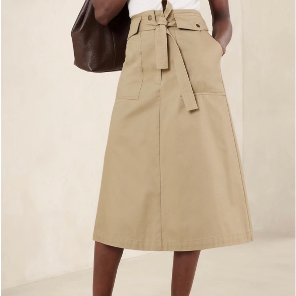 Banana Republic UTILITY POCKET MIDI SKIRT
